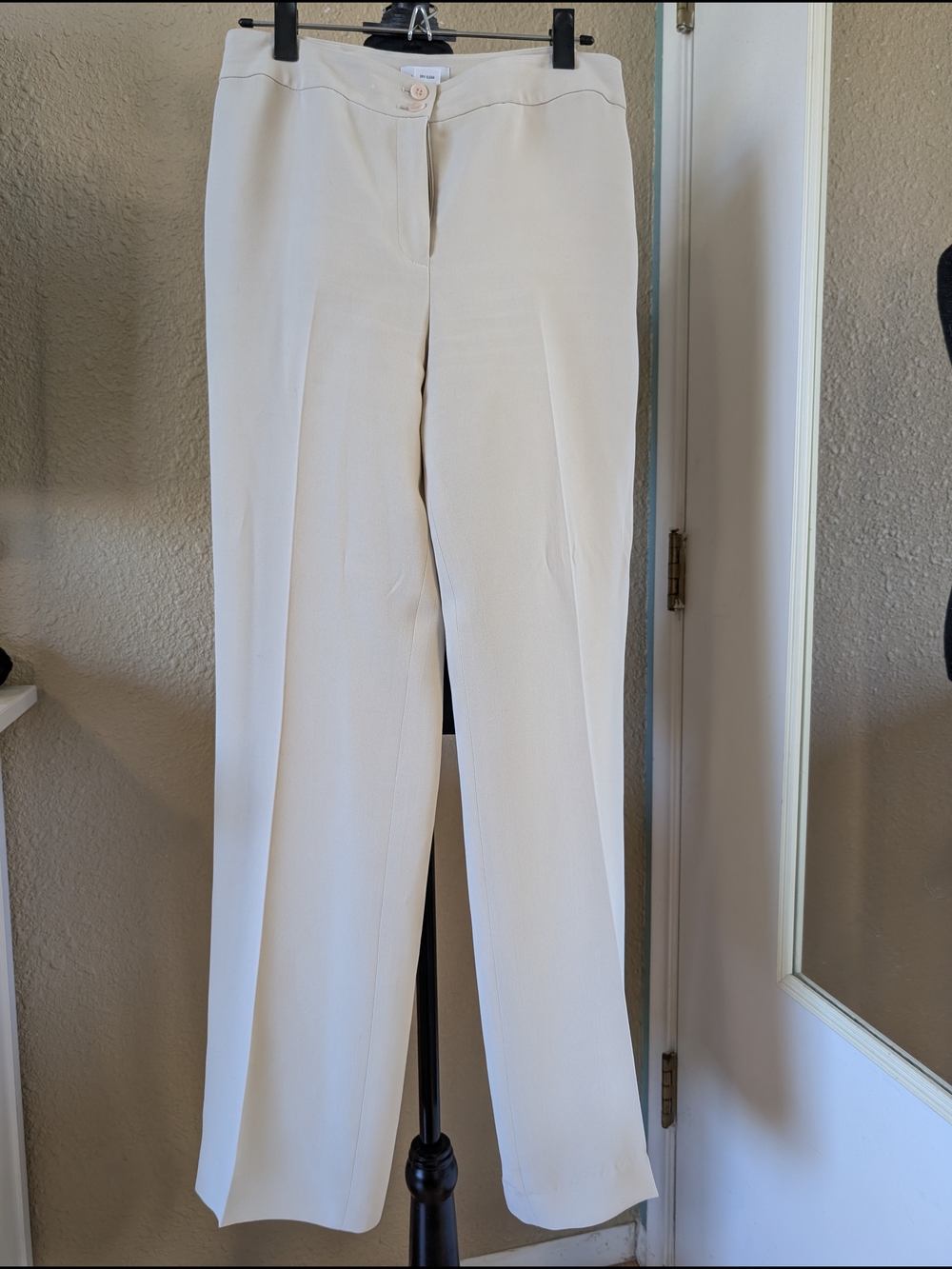 Ann Taylor LOFT Cream Dress Pants Trousers Fully Lined - Size 10